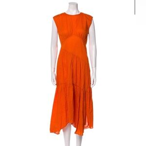 Frame Denim Burnt Orange Midi Dress